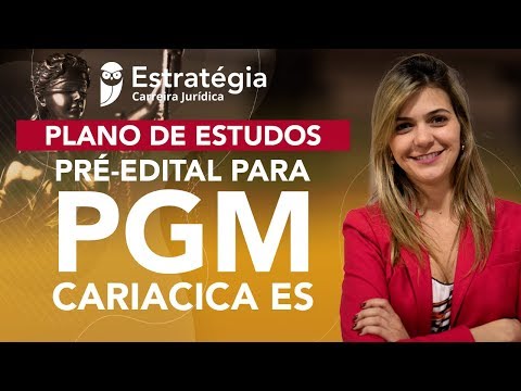 PGM Cariacica ES: Plano de Estudos Pré-Edital
