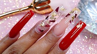 CHISME TIME: CLIENTAS TOXICAS/ DISEÑO ROJO CON PETALOS DE ROSA ENCAPSULADOS🌹❤