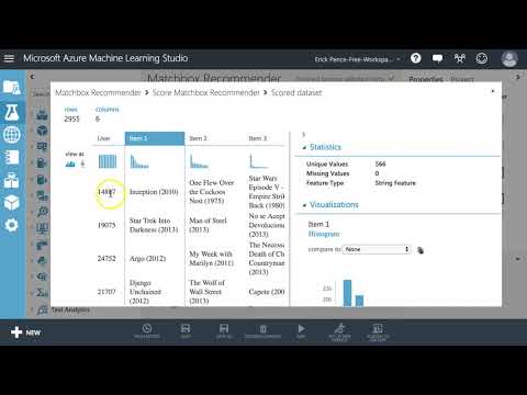Azure Machine Learning Studio: Score Recommender from Unrated  Items