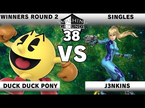 Smashing Grounds 38 Winners Rd 2 - Duck Duck Pony (Pac Man) v J3nkins (Zero Suit Samus)