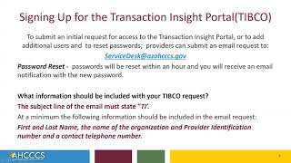 Transaction Insight Portal – How to Register for an Account