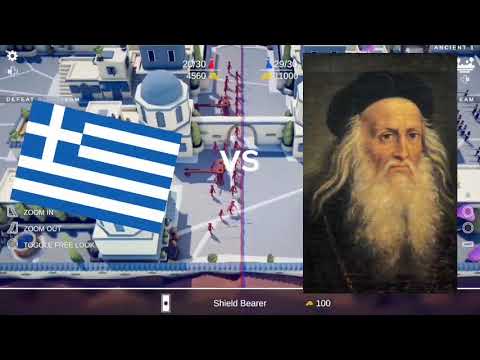 Ancient Greece vs Da Vinci tank and muskets
