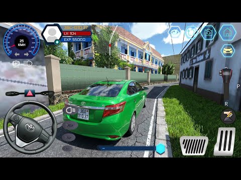 Car Simulator Vietnam #28 | Toyota Vios Mai Linh Taxi Takes Tourists #1