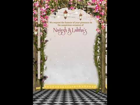 25th Wedding Anniversary invitation video in english language with gate design 1499