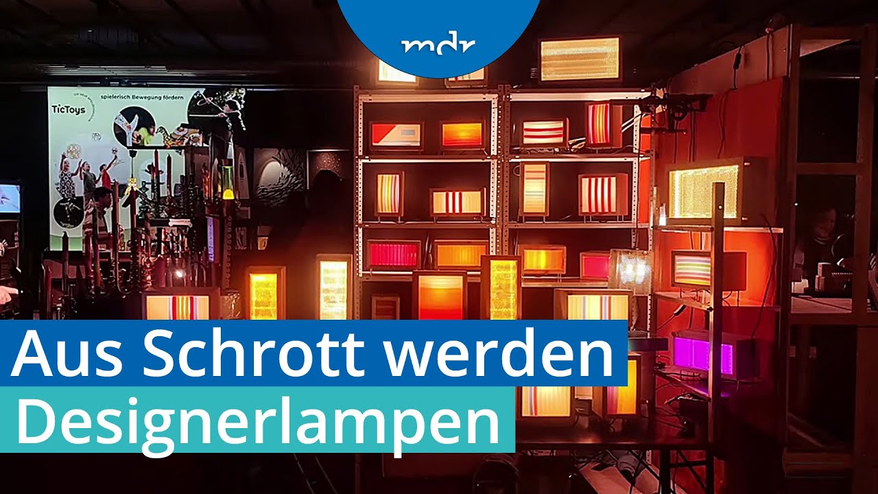 Leipziger baut Unikat-Lampen aus recyceltem Material | MDR um 4 | MDR
