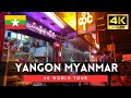 Myanmar 4k Walk Yangon 4K Night Walking Tour Oct 2024