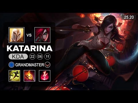 Katarina vs Kayle Mid - EUW Grandmaster - Patch 25.20 Season 15
