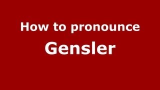 How to pronounce Gensler