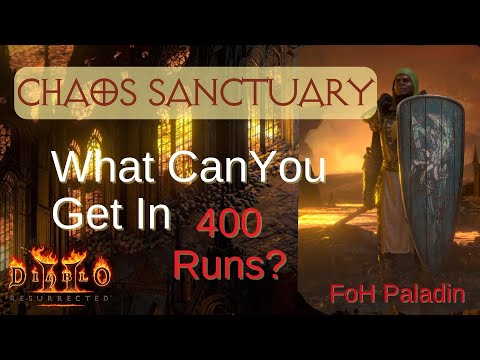 D2R - 2.4 Ladder - 400 Chaos runs with the FoH paladin. Some really rare drops!