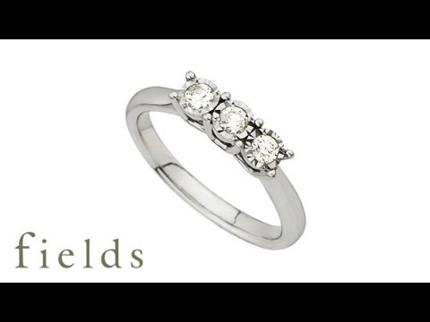 9ct White Gold Engagement Ring