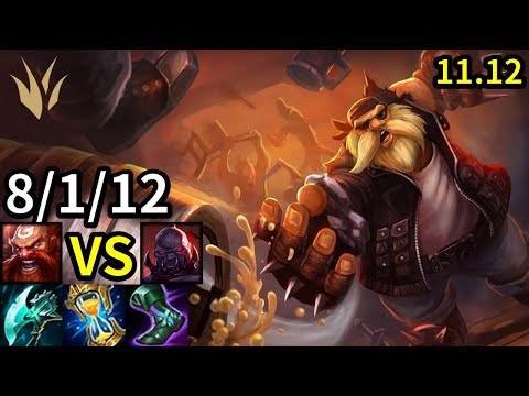 Gragas Jungle vs Sion - KR Master | Patch 11.12