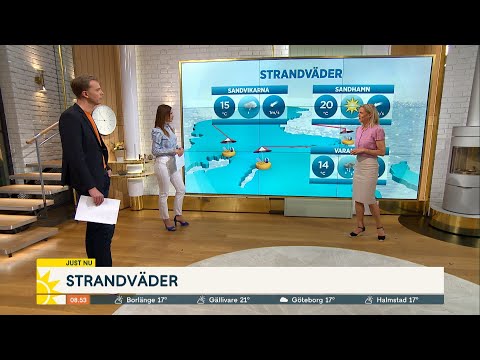 Strandväder – ”Här har vi höga temperaturer” - Nyhetsmorgon (TV4)