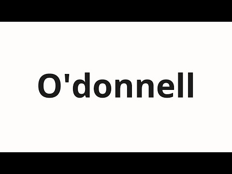 How to pronounce O'donnell