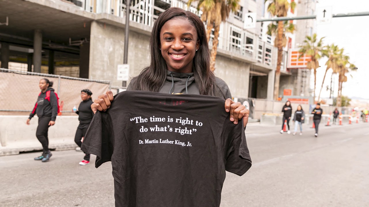 LV Aces A'ja Wilson MLK 2021 Virtual Parade