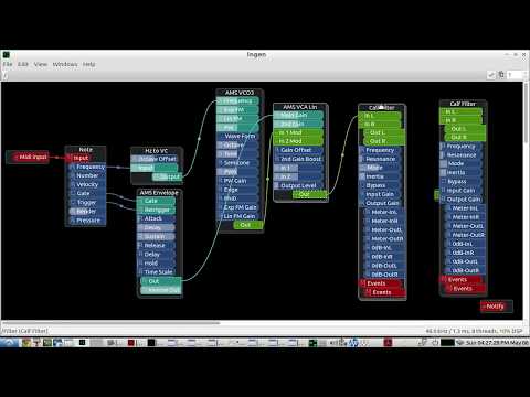 Build your own sine wave modular synthesizer MORSE CODE CW KEYER with INGEN - step by step demo