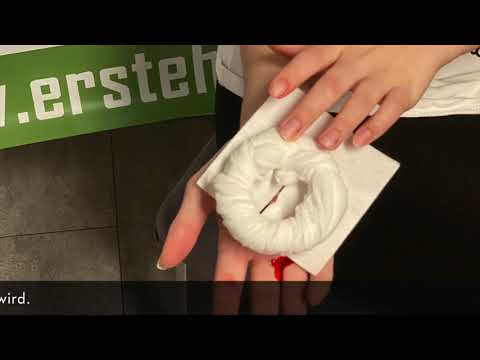 Erste Hilfe bei Fremdkörper in der Wunde