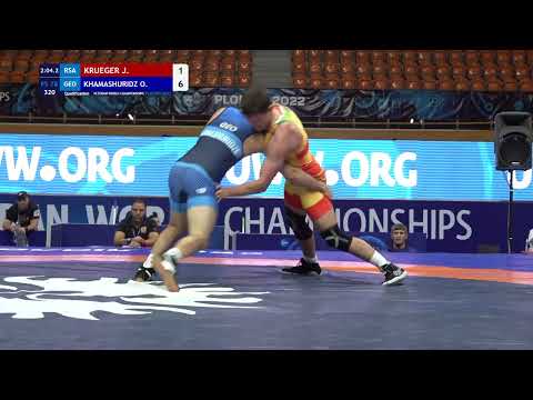 Qual. FS - 78 kg: J. KRUEGER (RSA) v. O. KHAMASHURIDZ (GEO)