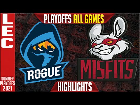 RGE vs MSF Highlights ALL GAMES | LEC Playoffs Summer 2021 Round 1 | Rogue vs Misfits Gaming