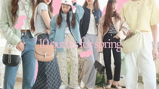 (eng)봄 패션 하울! 봄 색감 가득한 데일리룩 10가지 Spring Outfits (155cm) | Jody 조디