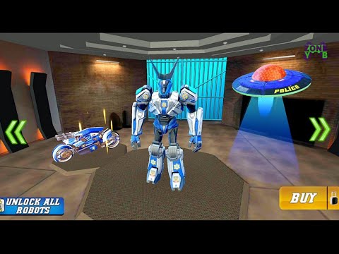 Police Robot Car Transformation UFO War Game 21 - Android Gameplay