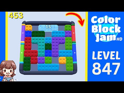 Color Block Jam Level 453 (847) Solution Walkthrough