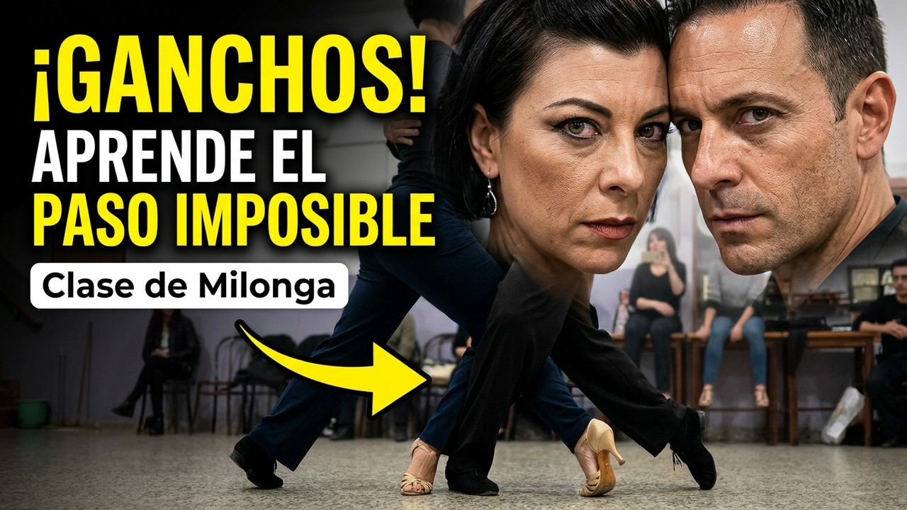 Aprende vistosa secuencia de ganchos para bailar tango milonga, Noelia Colletti, Pablo Georgini