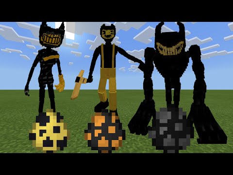 Summoning Bendy the INK DEMON, BEAST BENDY and SAMMY LAWRENCE in MINECRAFT