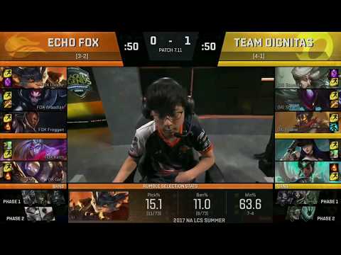 DIG vs FOX Highlights Game 2 NA LCS Summer 2017 Dignitas vs Echo Fox W3D3
