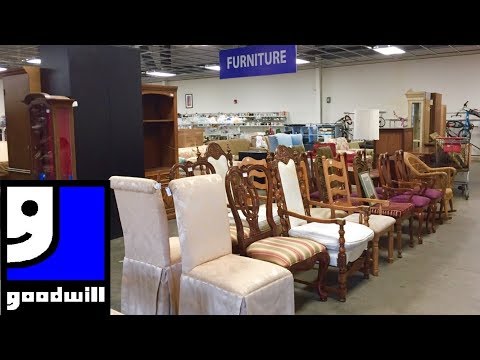 GOODWILL FURNITURE SOFAS CHAIRS ARMCHAIRS HOME DECOR SHOP WITH ME SHOPPING STORE WALK THROUGH 4K