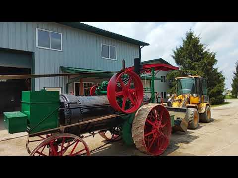 16 hp Huber built in 1897 has come back to life for the first time in years. Completely restored.