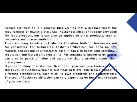Kosher Certification Services