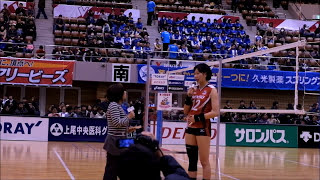 preview picture of video '2014/15Ｖ・プレミアリーグ女子山形大会デンソーエアリービーズ勝利者インタビュー　大竹里歩(2015.2.7)'
