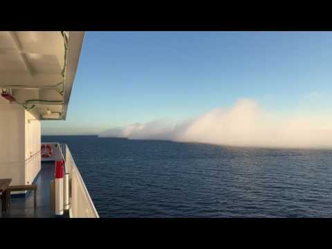 Amazing thick fog at Sea ... 1 second massive fog the next second blue sky and sunny...!