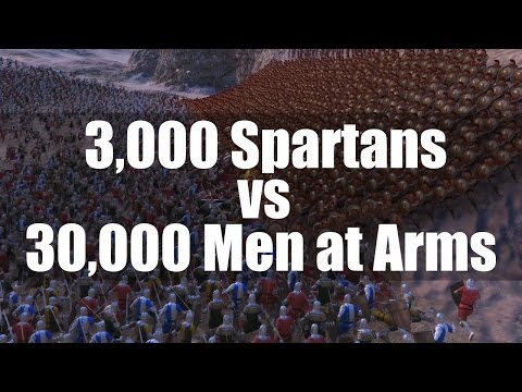 3,000 Spartans vs 30,000 Soldiers - Epic Battle Simulator