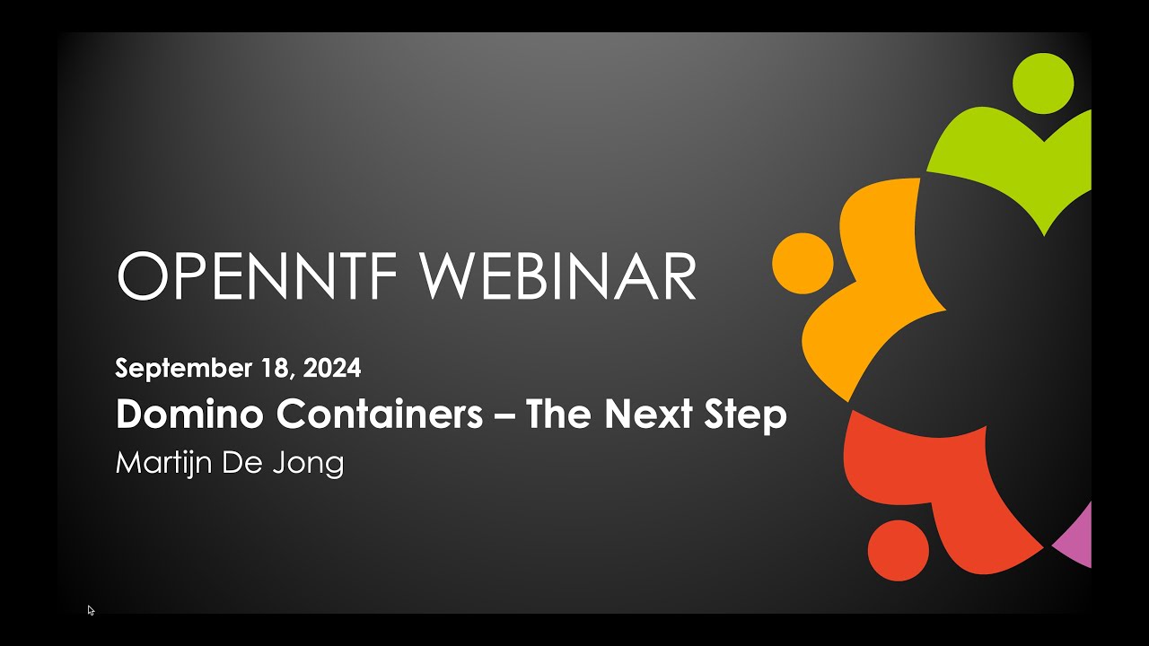 OpenNTF Webinar: Domino Containers - The Next Step