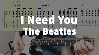 I Need You - The Beatles | guitar tab easy