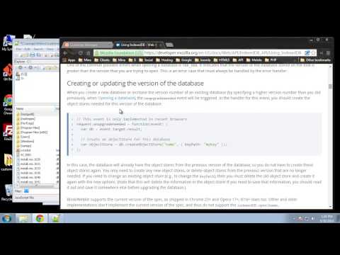 Projects in HTML5 – Chapter 57 – Connect and Open IndexedDB