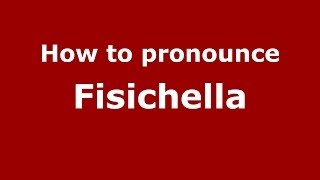 How to pronounce Fisichella