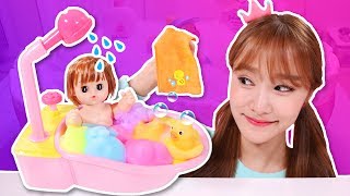 똘똘이 치카치카 목욕놀이 장난감 거품물감 색깔놀이 Baby Doll Bath 지니