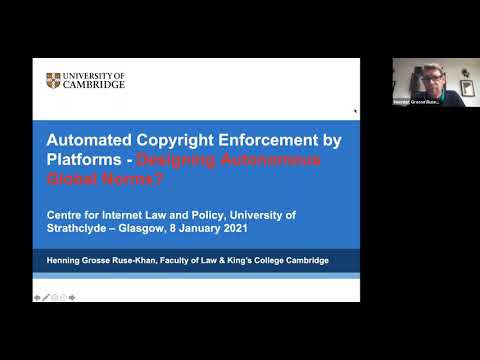 SCILP Seminar - "Automated Copyright Enforcement" - Henning Grosse Ruse-Khan