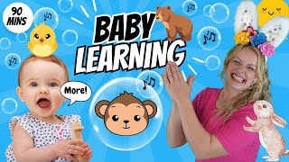 Download lagu Learn First Words & Gestures, Waving, Clapping, Pointing, Speech & Sign Language Baby Learning Video mp3