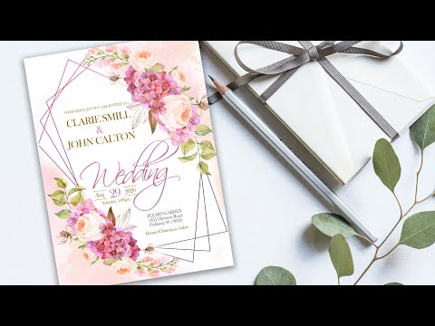 Wedding Invitation Card Design in Photoshop 2020