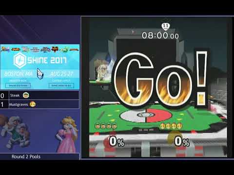 Shine 2017 SSBM - Steak (Ice Climbers) vs. Musgraves (Peach) - Melee Round 1 Pools