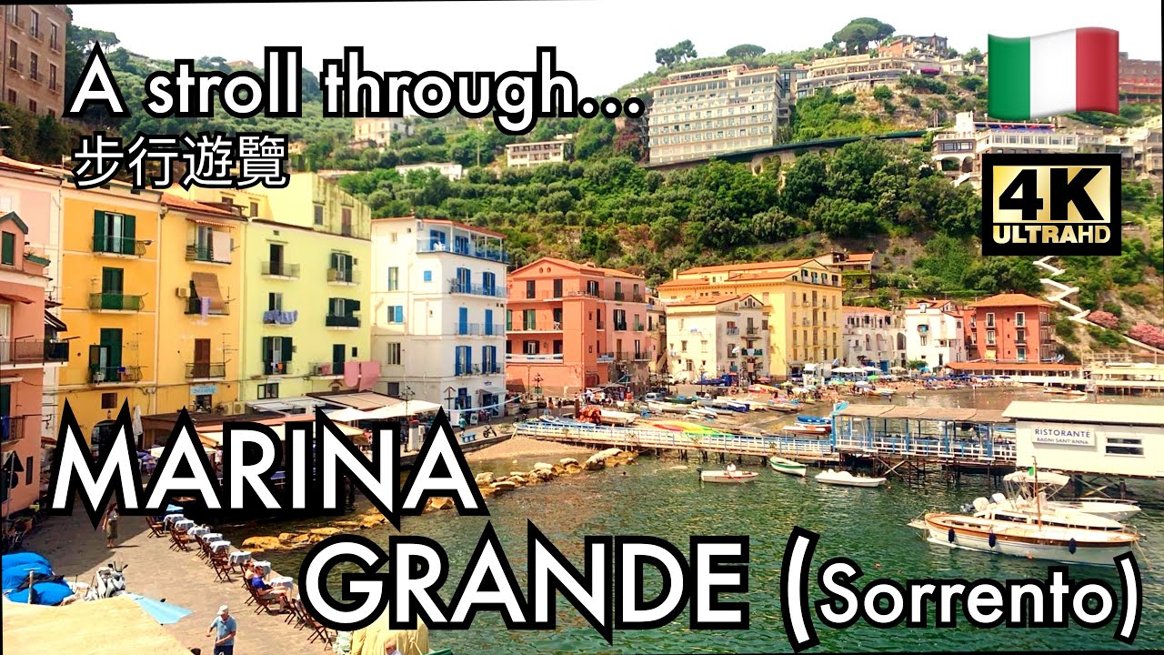 Embark on a virtual stroll through the enchanting Marina Grande in Sorrento.