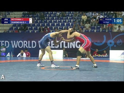 1/2 FS - 63 kg: J. DIAKOMIHALIS (USA) df. J. MOTOYAMA (JPN), 9-3