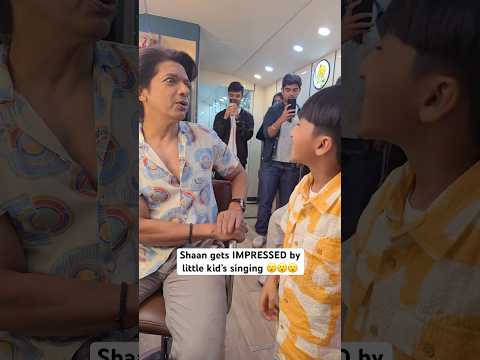 Shaan gets IMPRESSED by little kid’s singing 😮😮😮 #shaan #kids #singing #talent #viral #trending