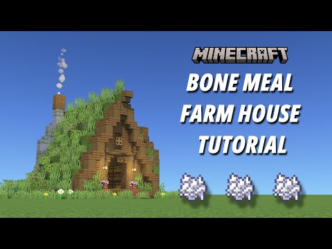 Minecraft Bone Meal Farm House Tutorial [Aesthetic Farm] [1440p HD]