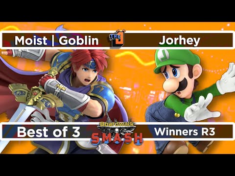 Moist | Goblin (Roy) vs Jorhey (Luigi) Winners R3 - Boardwalk Smash #36 - SSBU