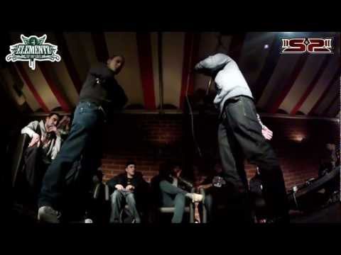 Hiphopcafé 4 Elementz: Cityscape IV - MC Battle - Ronde 1 - Woedy vs Mitged