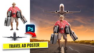 How to Create Travel Advertisement Poster in Photoshop - Photo Manipulation